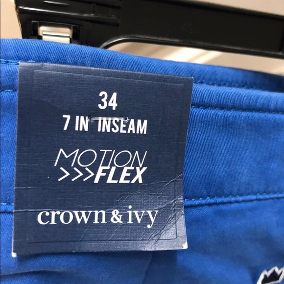 Men’s Crown & Ivy Blue Shorts Size 34 NWT - Picture 5 of 7